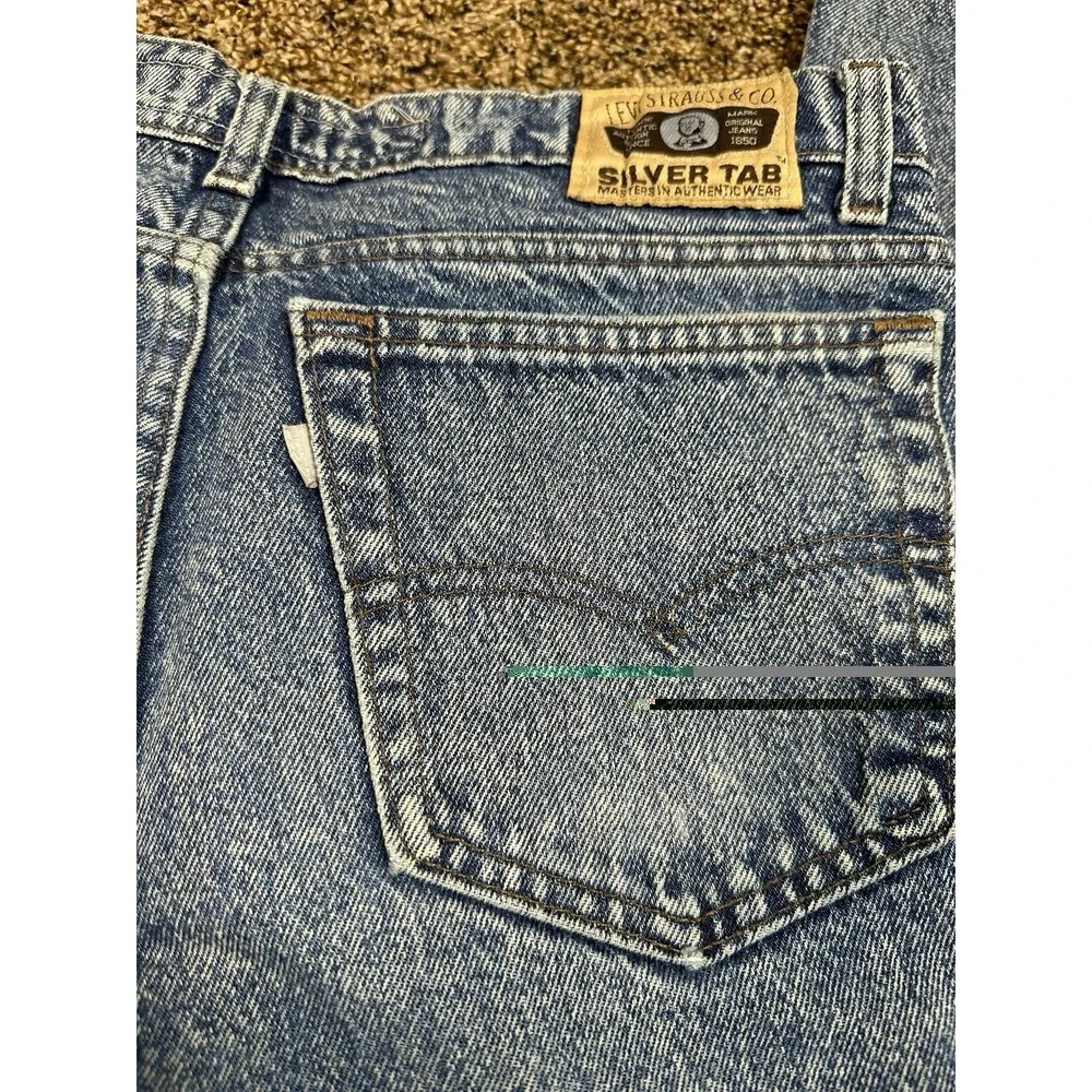 Vintage Levi's Silvertab Jeans Men's 34x30 Blue Made In USA 90s‎ Denim Pants 512